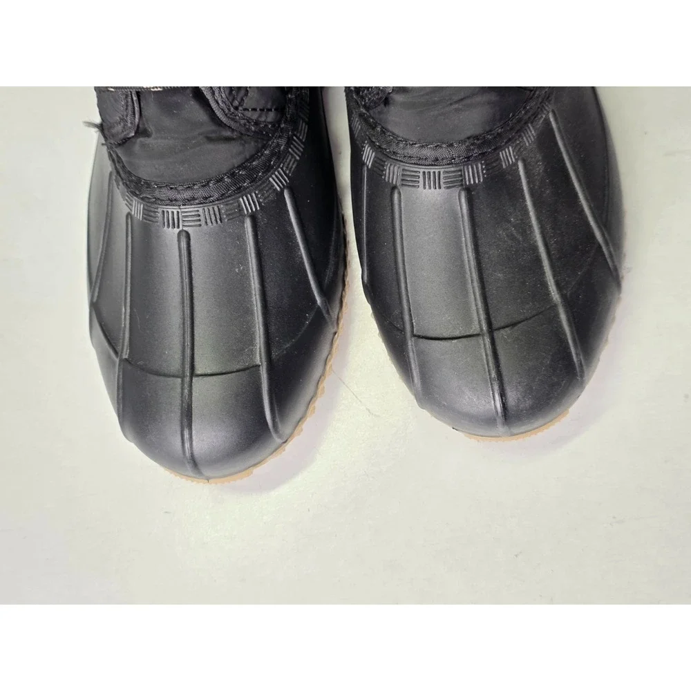 Magellan Outdoors Women's Duck Boots Size 8 B Black Rubber‎ Lace Up Shoes